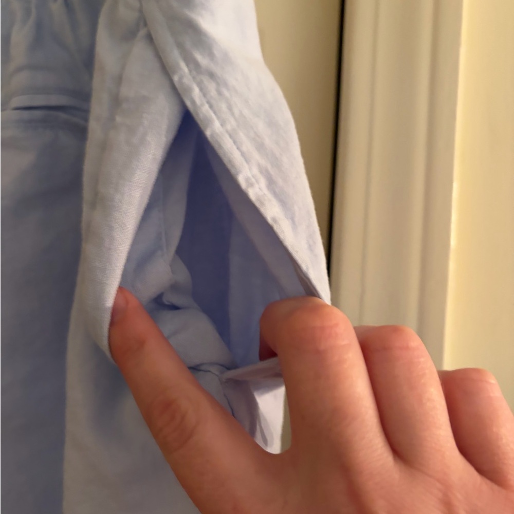 Aerie XL Light Blue Linen Shorts - Picture 4 of 6